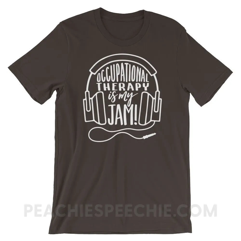 OT Jam Premium Soft Tee - Brown / S - T-Shirts & Tops peachiespeechie.com