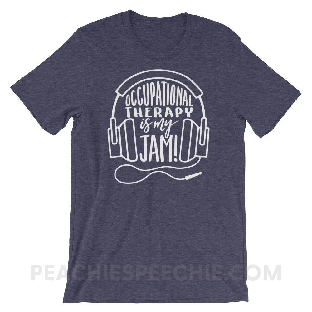 OT Jam Premium Soft Tee - Heather Midnight Navy / XS - T-Shirts & Tops peachiespeechie.com