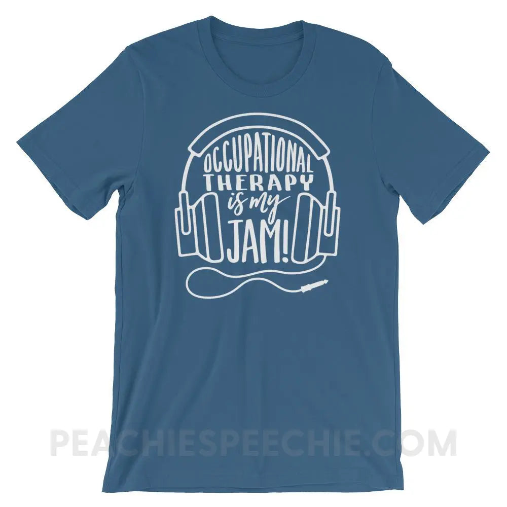 OT Jam Premium Soft Tee - Steel Blue / S - T-Shirts & Tops peachiespeechie.com