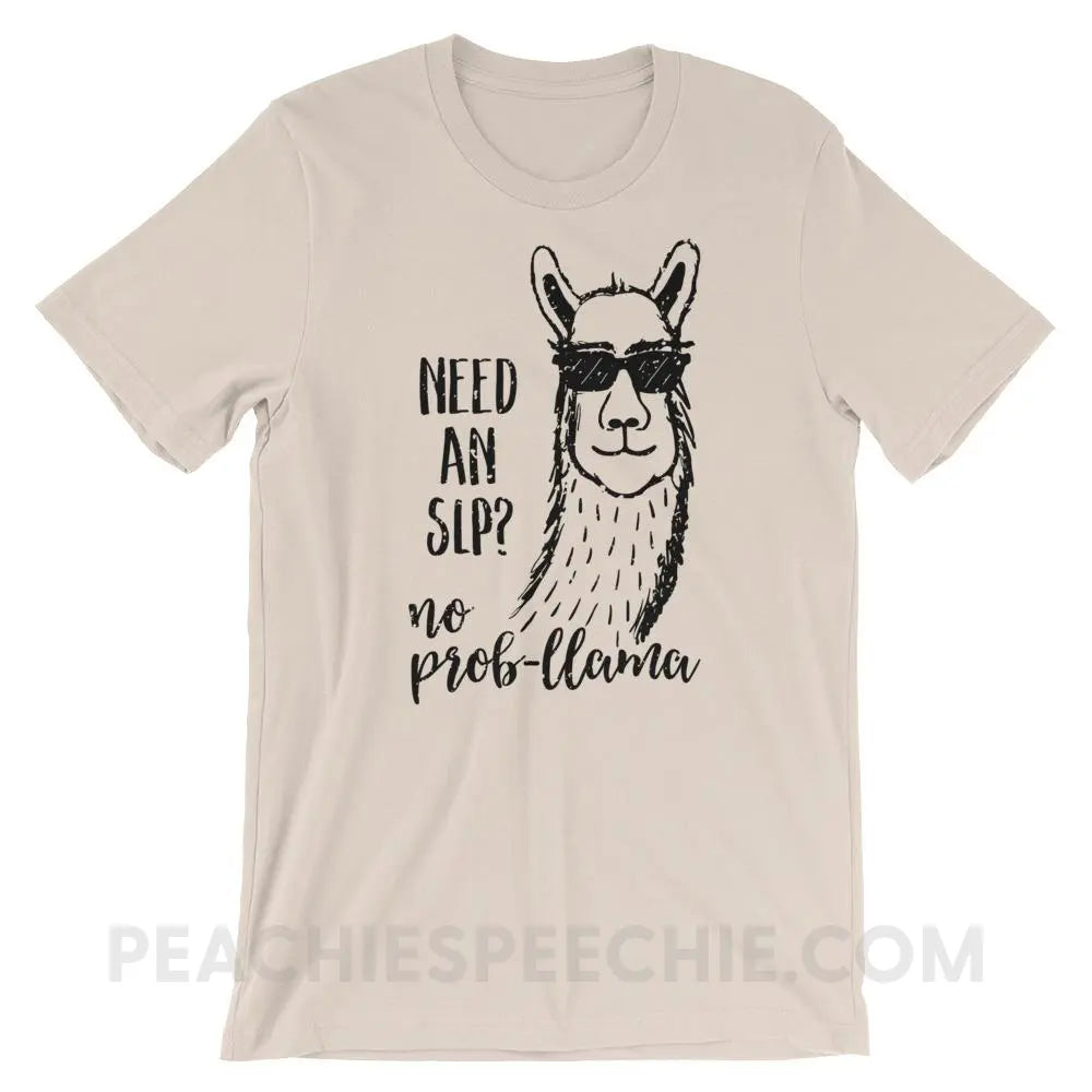 No Prob-llama! Premium Soft Tee - Cream / S - T-Shirts & Tops peachiespeechie.com
