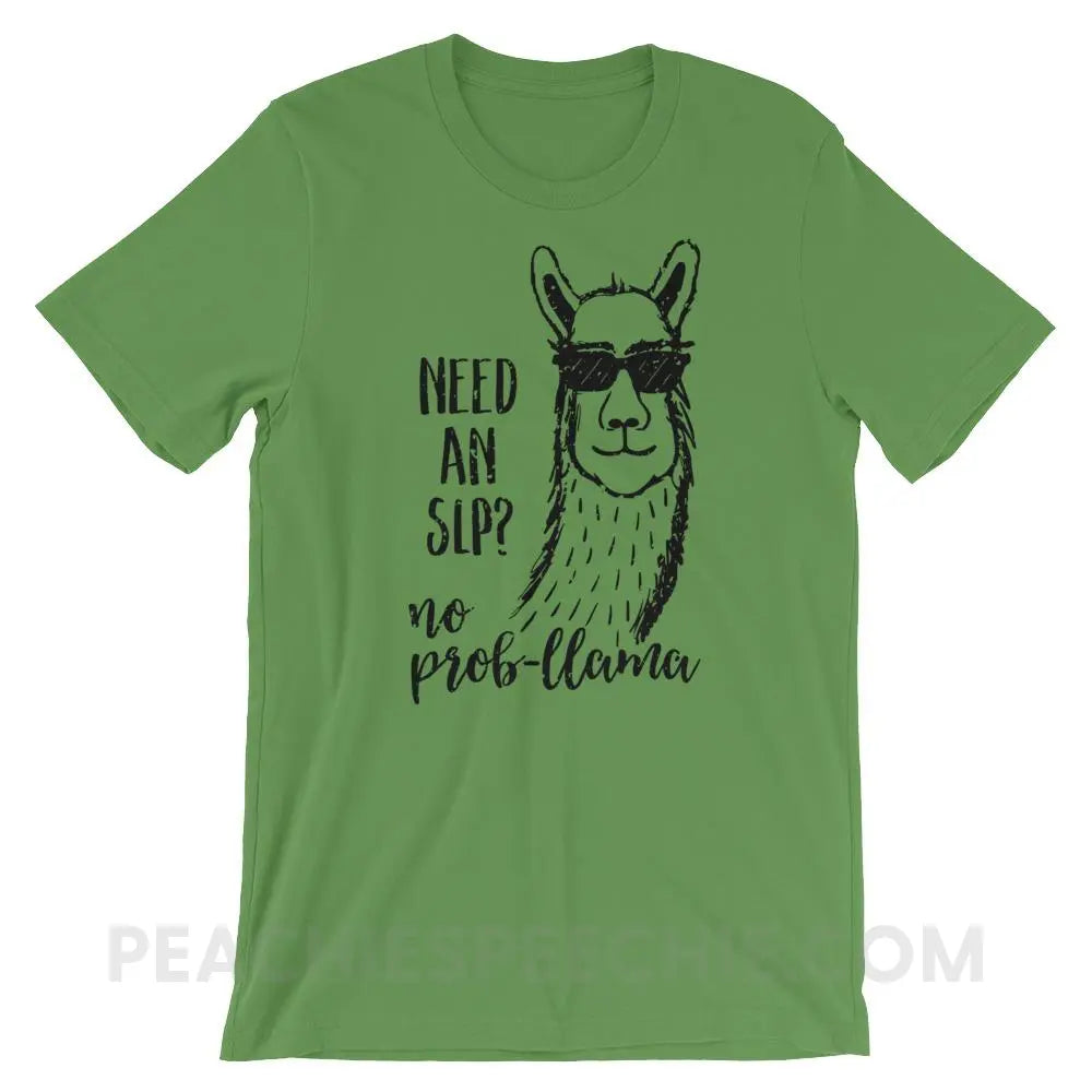 No Prob-llama! Premium Soft Tee - Leaf / S - T-Shirts & Tops peachiespeechie.com