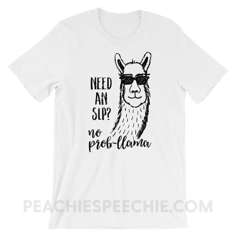 No Prob-llama! Premium Soft Tee - White / XS - T-Shirts & Tops peachiespeechie.com