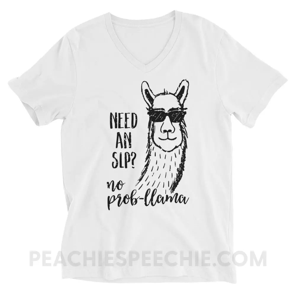 No Prob-llama! Soft V-Neck - S - T-Shirts & Tops peachiespeechie.com