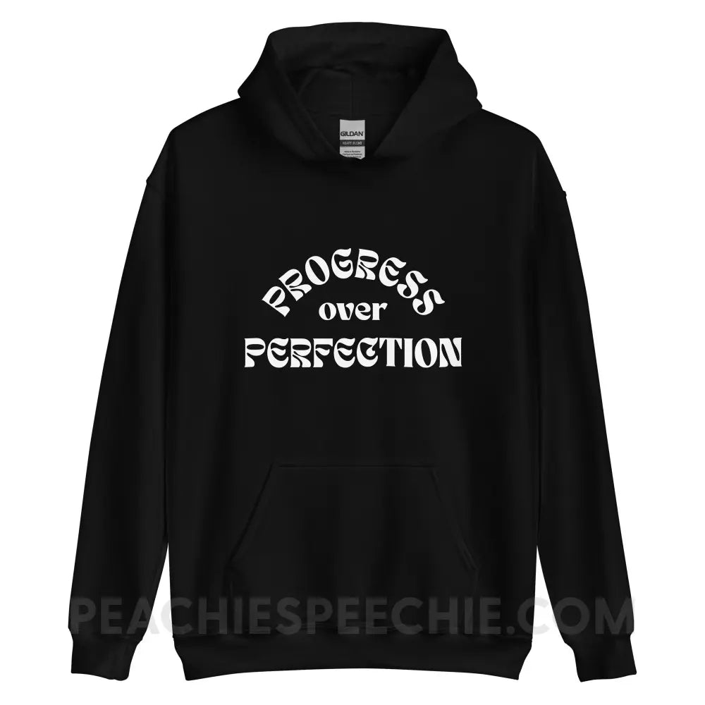 Progress Over Perfection Classic Hoodie - Black / S peachiespeechie.com