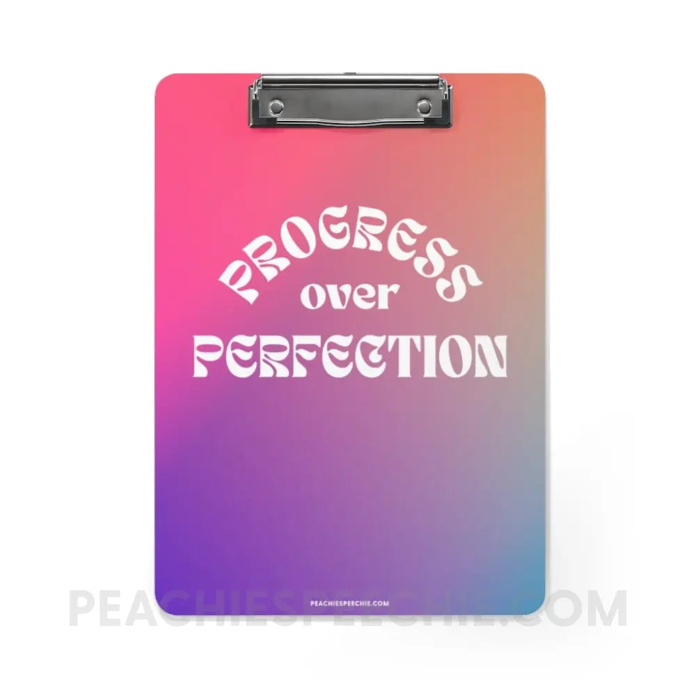 Progress Over Perfection Clipboard - Home Decor peachiespeechie.com