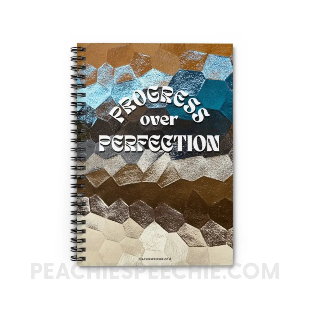 Progress Over Perfection Notebook - Paper products peachiespeechie.com