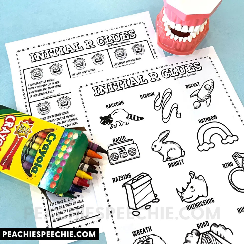 R Sound Clues: Early Inferencing and Articulation Activity - Materials peachiespeechie.com