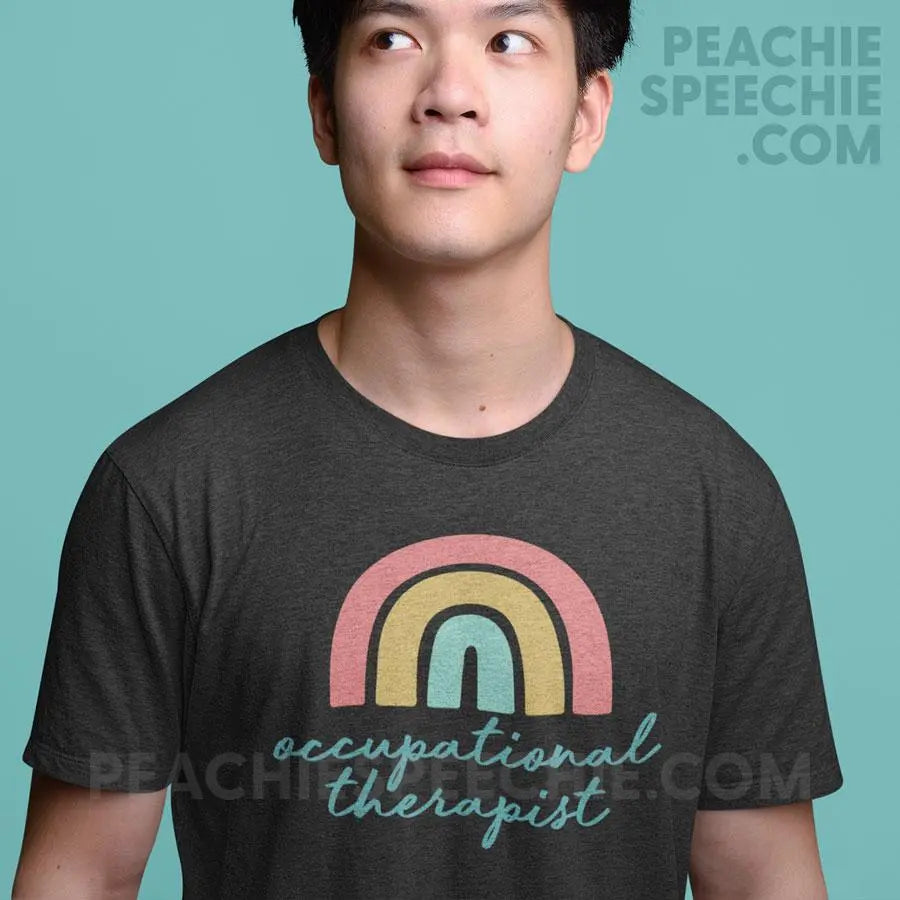 Rainbow Occupational Therapist Premium Soft Tee - T-Shirt peachiespeechie.com