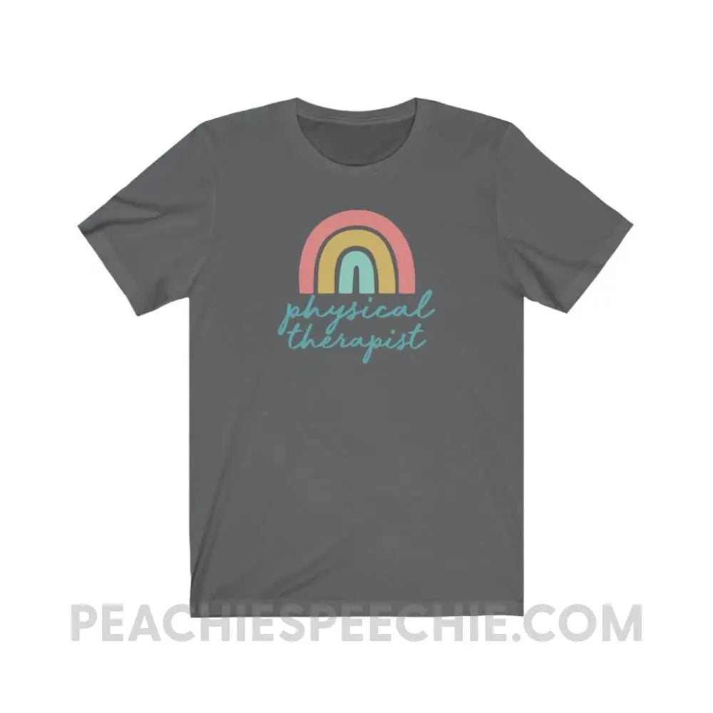 Rainbow Physical Therapist Premium Soft Tee - Asphalt / S - T-Shirt peachiespeechie.com