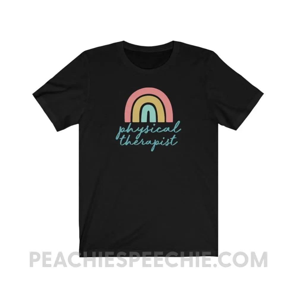 Rainbow Physical Therapist Premium Soft Tee - Black / S - T-Shirt peachiespeechie.com