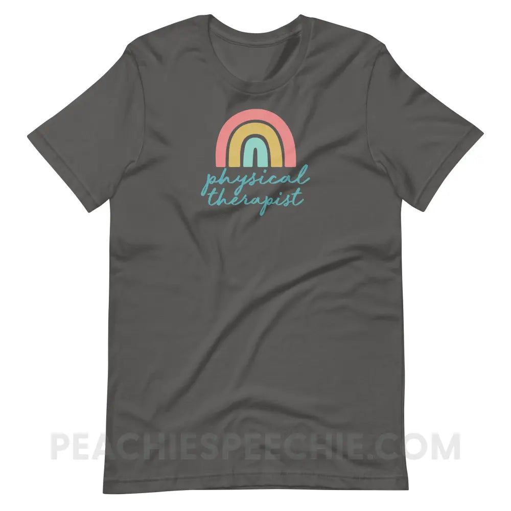 Rainbow Physical Therapist Premium Soft Tee - Asphalt / S - T-Shirt peachiespeechie.com