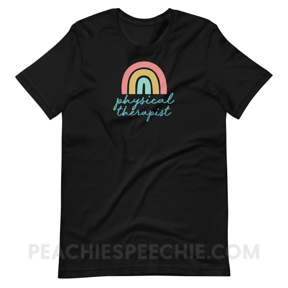 Rainbow Physical Therapist Premium Soft Tee - Black / S - T-Shirt peachiespeechie.com