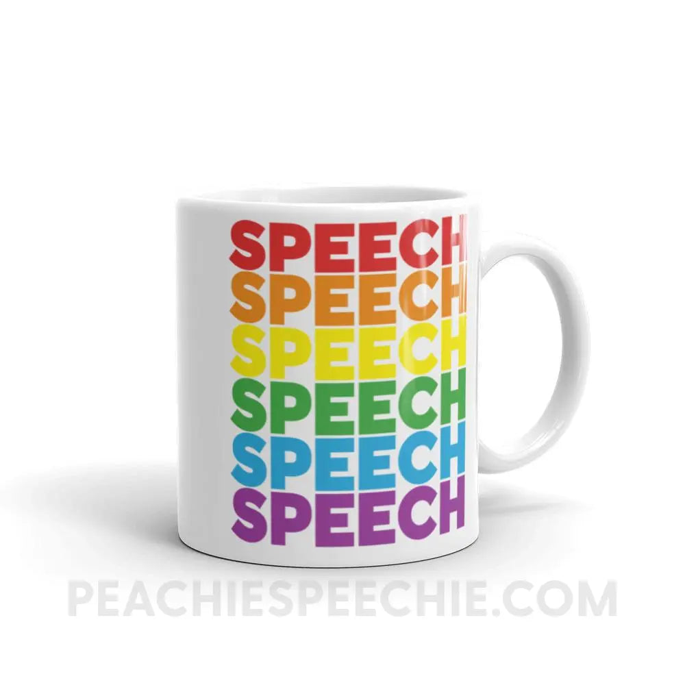 Rainbow Speech Coffee Mug - 11oz - Mugs peachiespeechie.com
