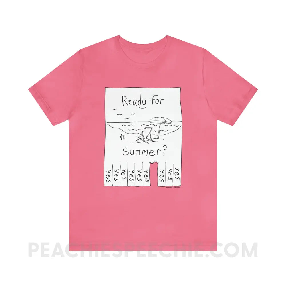 Ready For Summer Tear Away Flyer Premium Soft Tee - Charity Pink / S - T-Shirt peachiespeechie.com