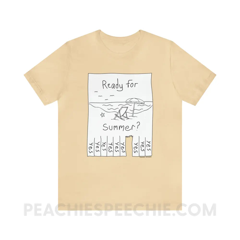 Ready For Summer Tear Away Flyer Premium Soft Tee - Cream / S - T-Shirt peachiespeechie.com