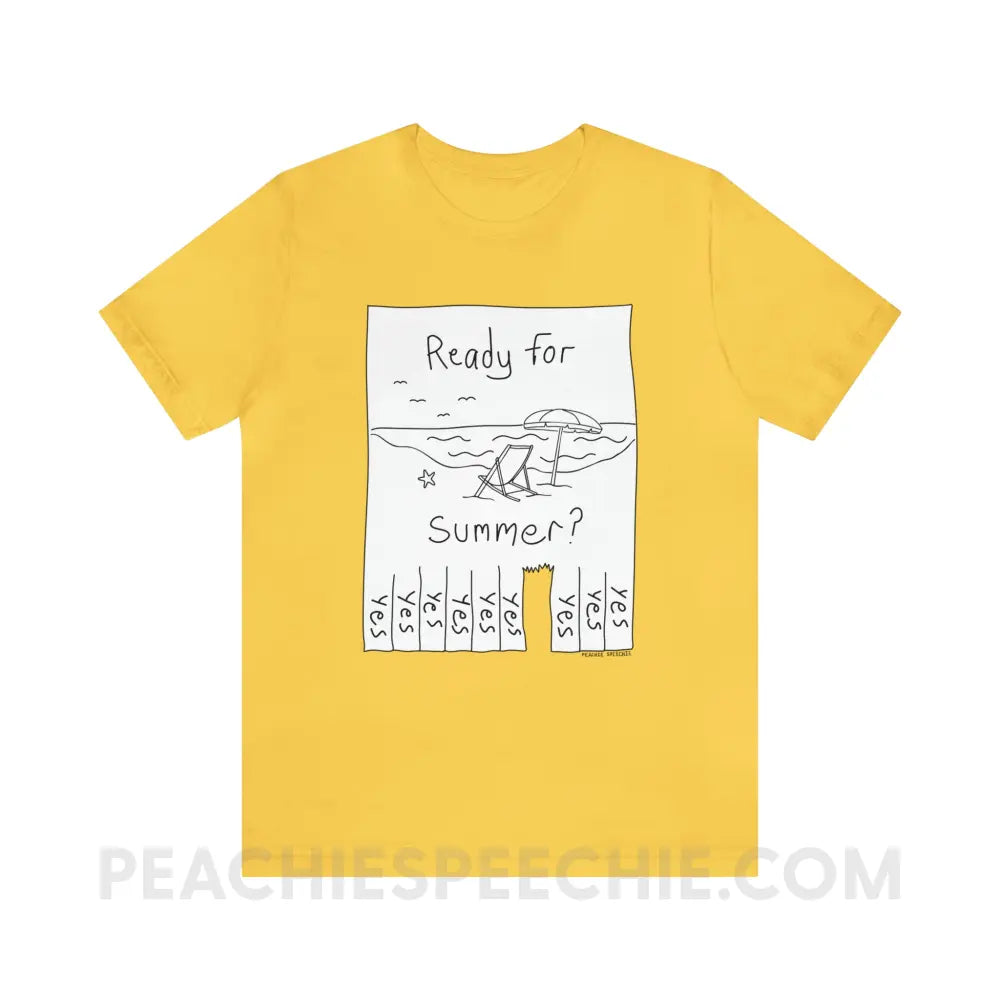 Ready For Summer Tear Away Flyer Premium Soft Tee - Yellow / S - T-Shirt peachiespeechie.com