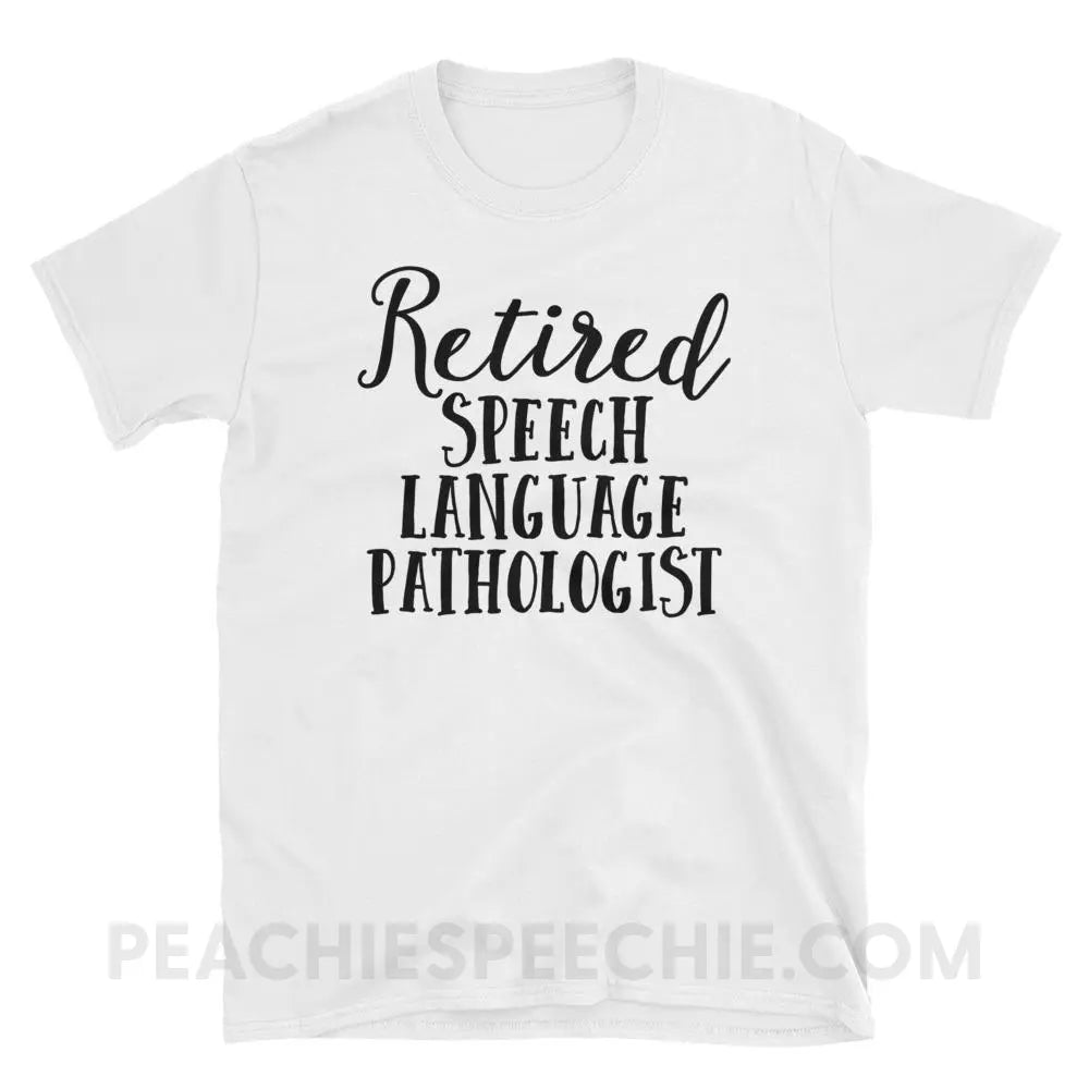 Retired SLP Classic Tee - White / S - T-Shirts & Tops peachiespeechie.com