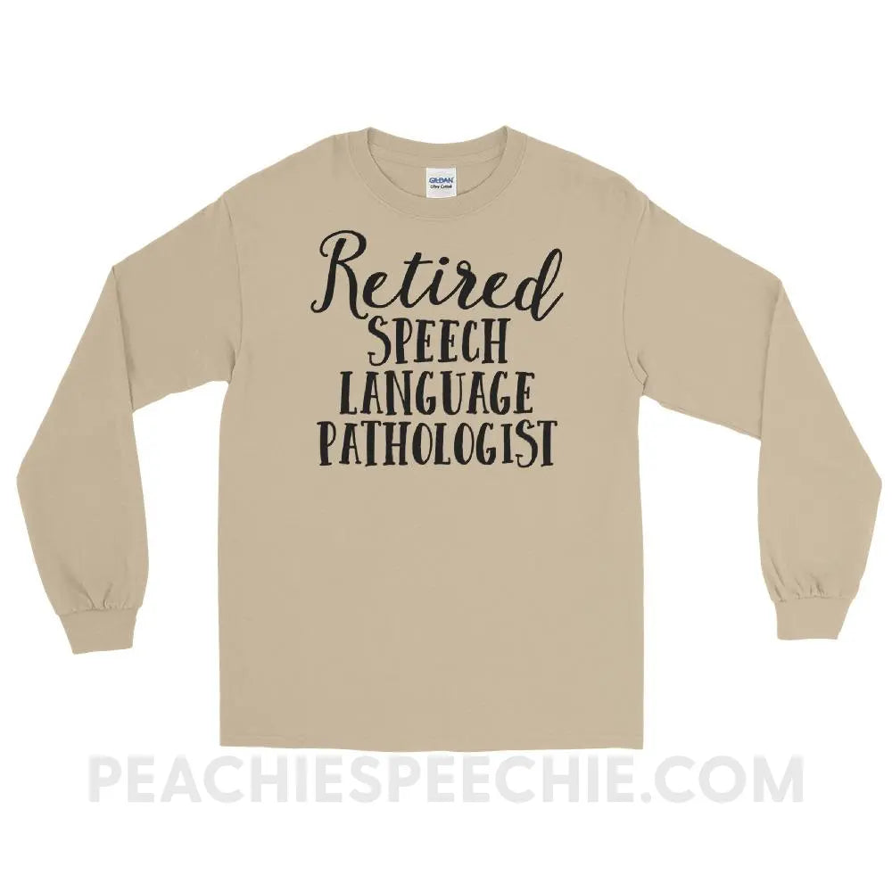 Retired SLP Long Sleeve Tee - Sand / S T - Shirts & Tops peachiespeechie.com
