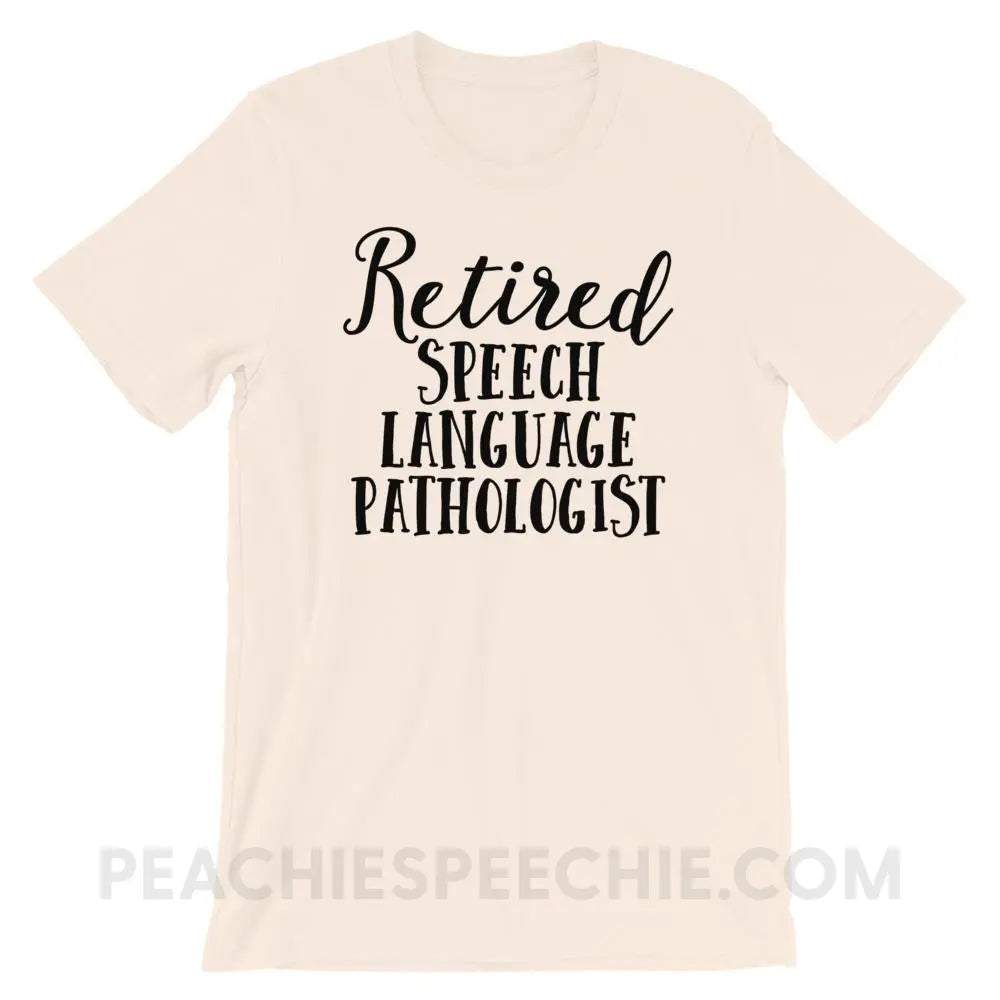 Retired SLP Premium Soft Tee - Cream / S - T-Shirts & Tops peachiespeechie.com