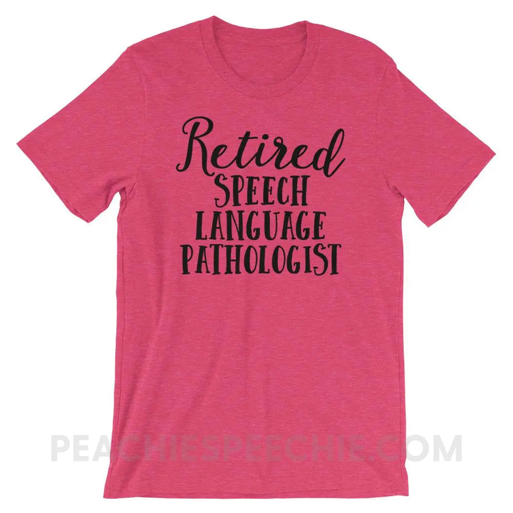 Retired SLP Premium Soft Tee - Heather Raspberry / S - T-Shirts & Tops peachiespeechie.com