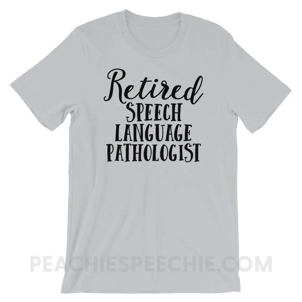 Retired SLP Premium Soft Tee - Silver / S - T-Shirts & Tops peachiespeechie.com