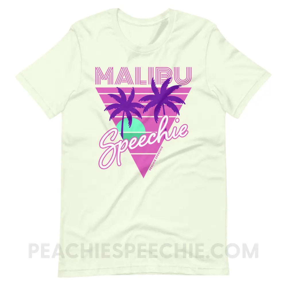 Retro Malibu Speechie Premium Soft Tee - Citron / S - peachiespeechie.com