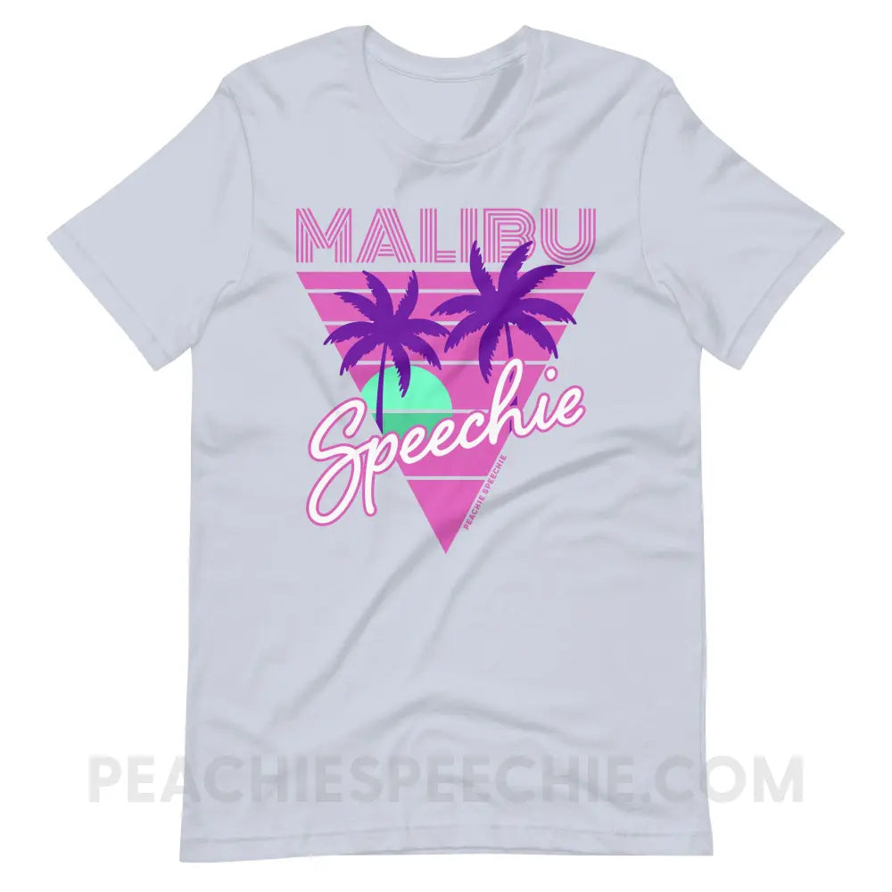 Retro Malibu Speechie Premium Soft Tee - Light Blue / S - peachiespeechie.com