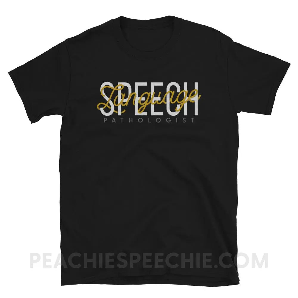 Retro Speech Language Pathologist Classic Tee - Black / S - T-Shirts & Tops peachiespeechie.com