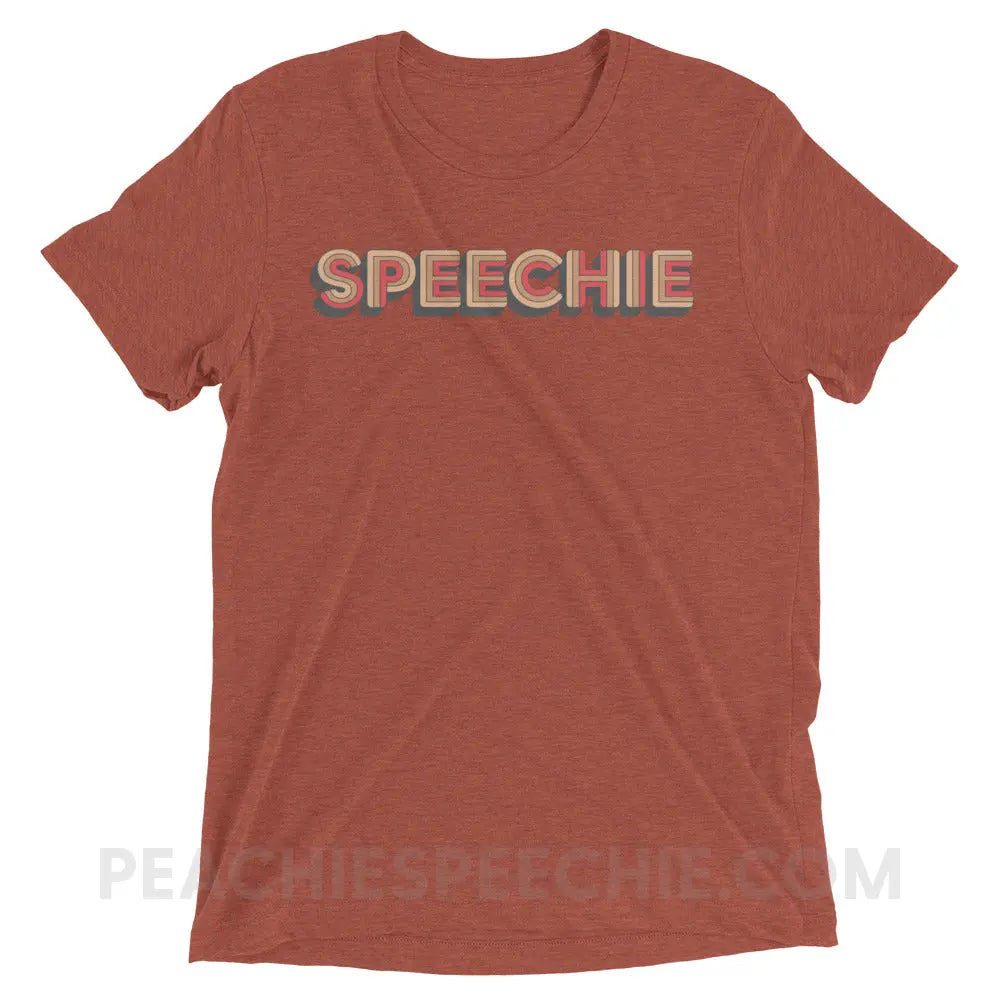 Retro Speechie Tri-Blend Tee - Clay Triblend / XS - peachiespeechie.com