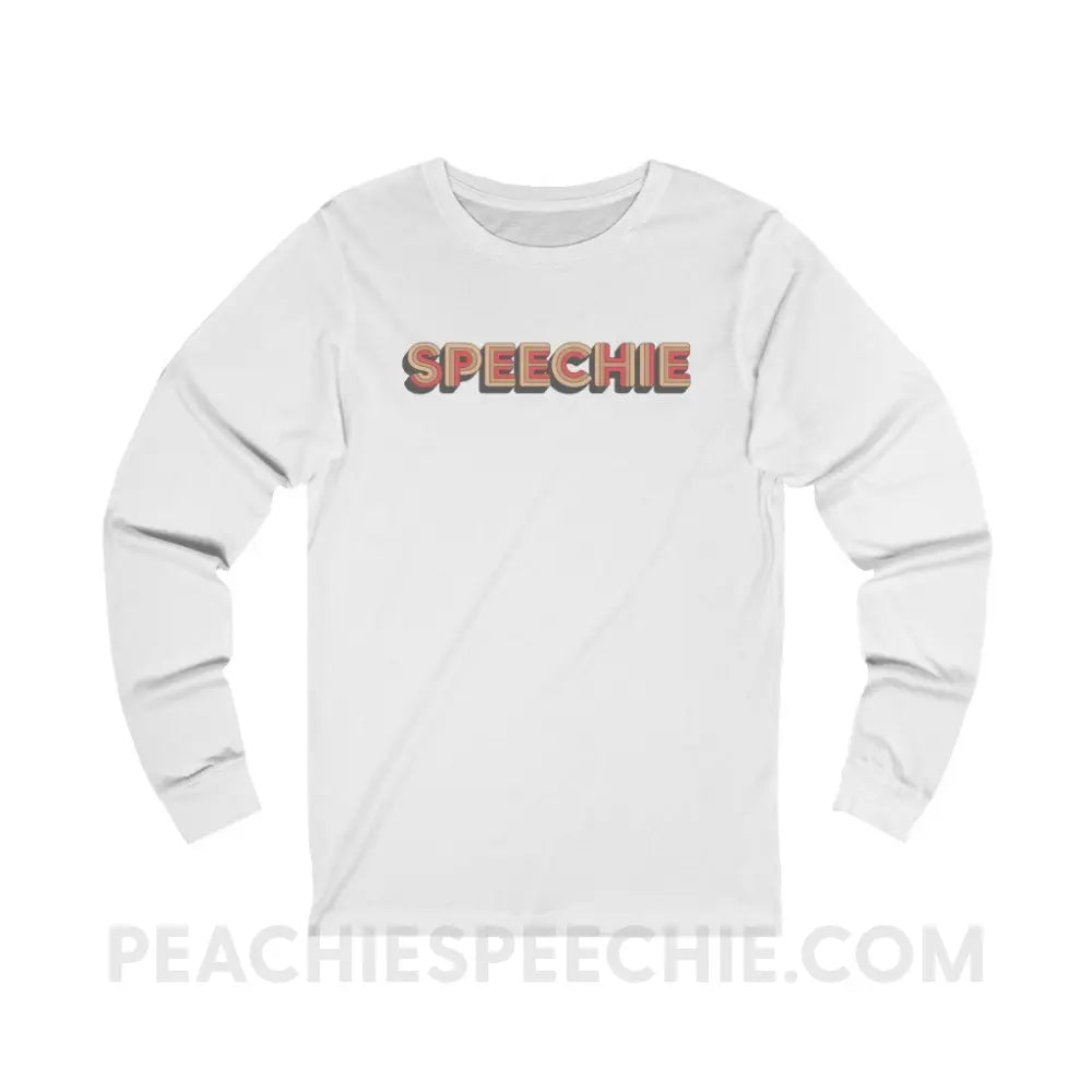 Retro Speechie Premium Long Sleeve - White / S - Long-sleeve peachiespeechie.com