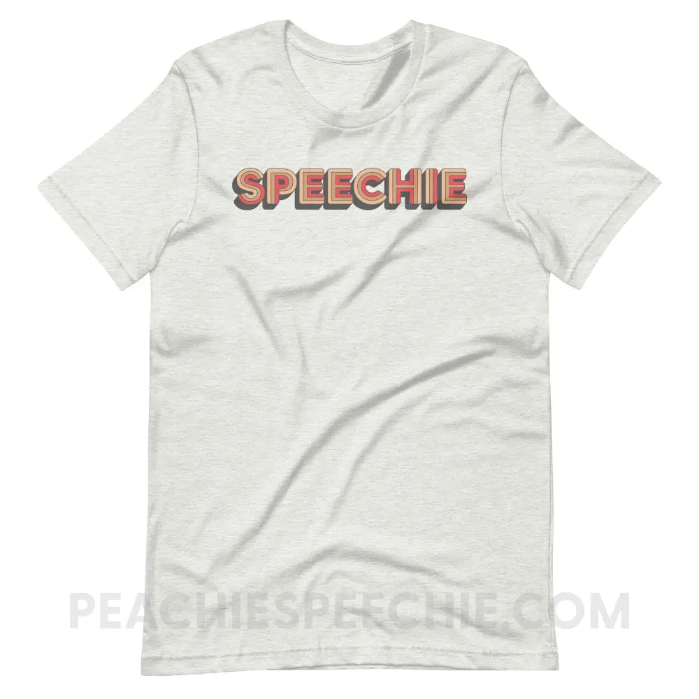 Retro Speechie Premium Soft Tee - Ash / S - T-Shirt peachiespeechie.com