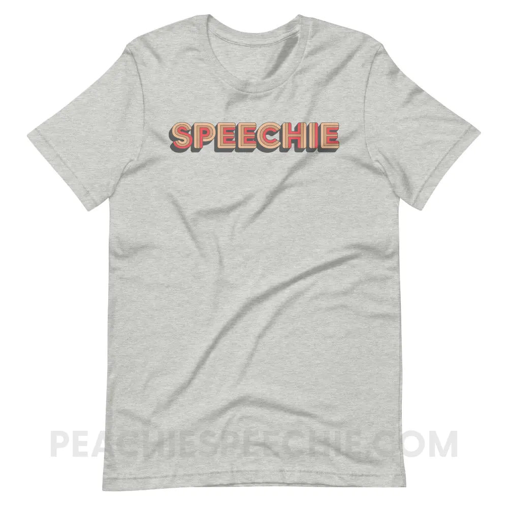 Retro Speechie Premium Soft Tee - Athletic Heather / XS - T-Shirt peachiespeechie.com