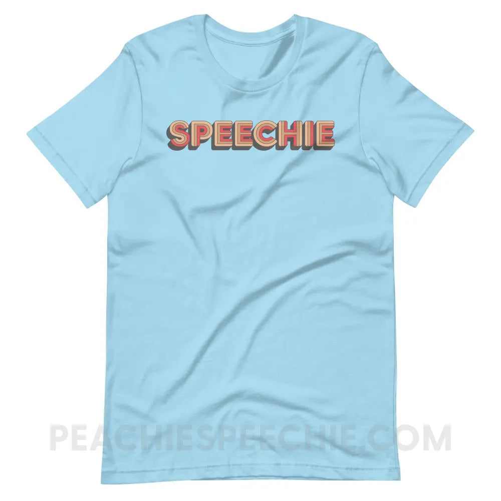 Retro Speechie Premium Soft Tee - Ocean Blue / S - T-Shirt peachiespeechie.com