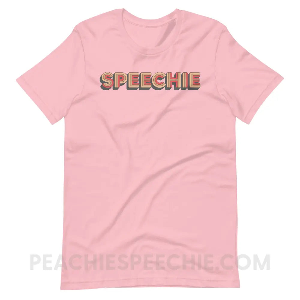 Retro Speechie Premium Soft Tee - Pink / S - T-Shirt peachiespeechie.com