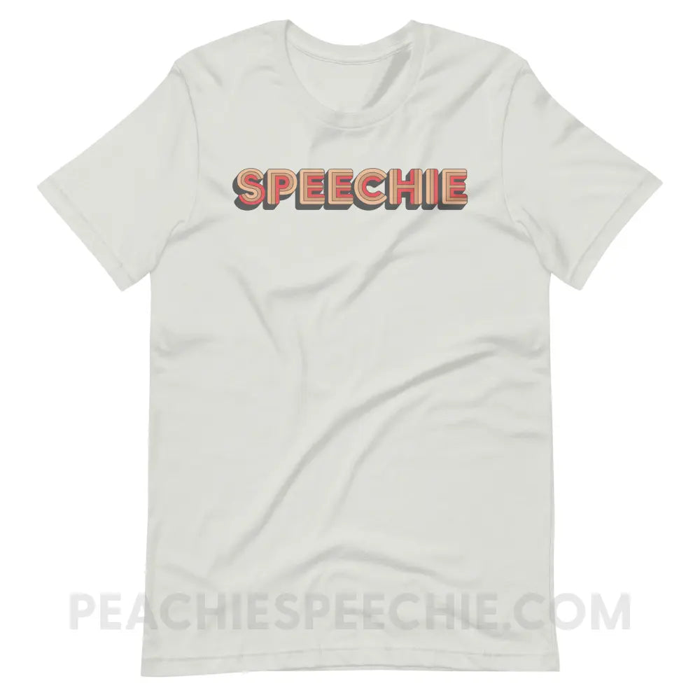 Retro Speechie Premium Soft Tee - Silver / S - T-Shirt peachiespeechie.com