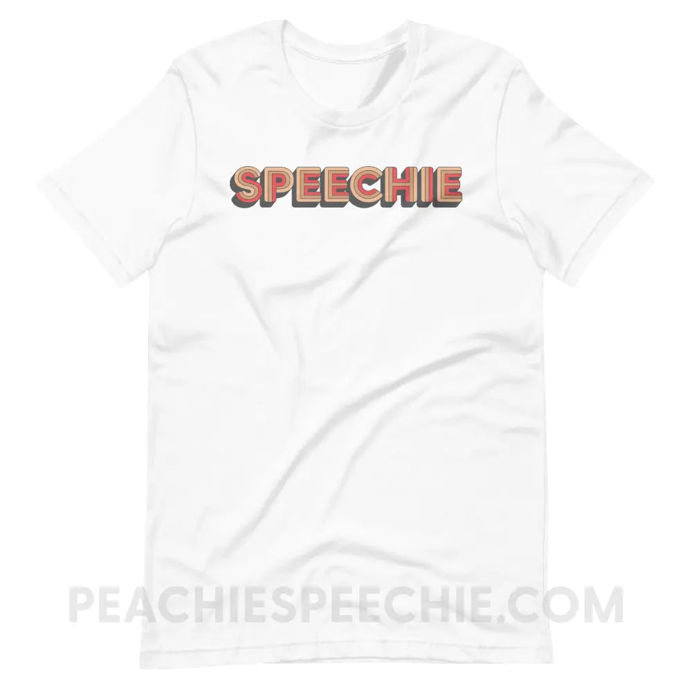 Retro Speechie Premium Soft Tee - White / XS - T-Shirt peachiespeechie.com