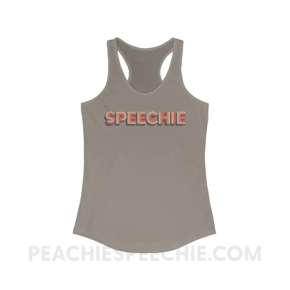 Retro Speechie Superfly Racerback - Solid Warm Gray / XS - Tank Top peachiespeechie.com