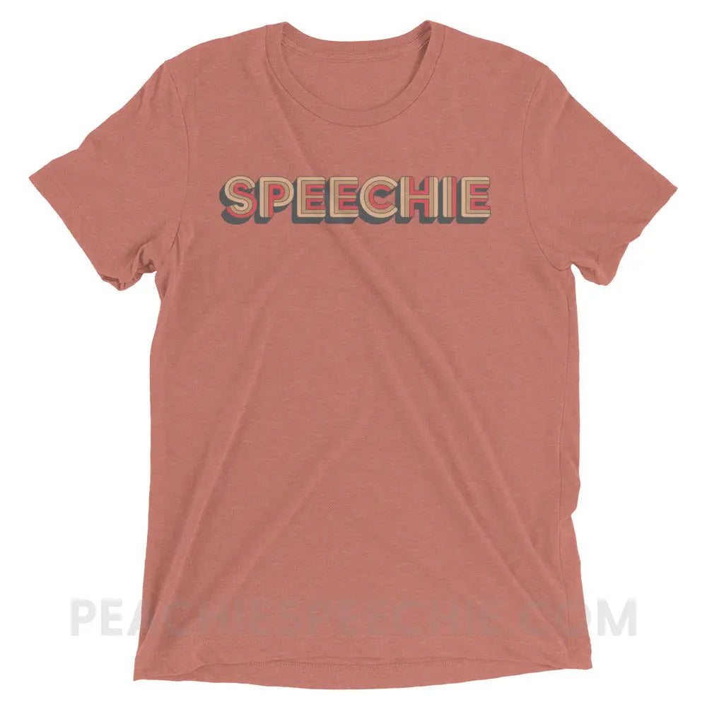 Retro Speechie Tri-Blend Tee - Mauve Triblend / XS - peachiespeechie.com