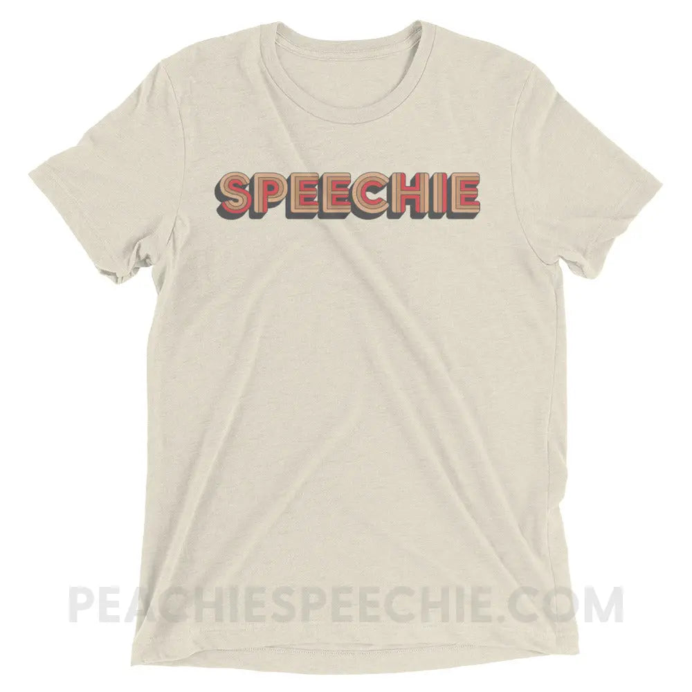 Retro Speechie Tri-Blend Tee - Oatmeal Triblend / XS - peachiespeechie.com