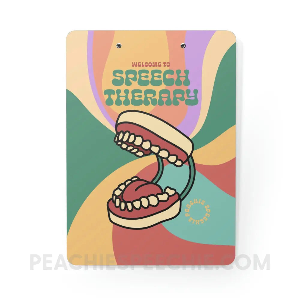 Retro Welcome To Speech Therapy Clipboard - Home Decor peachiespeechie.com