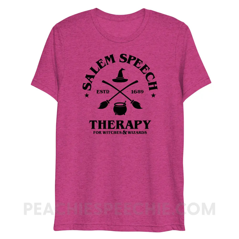 Salem Speech For Witches & Wizards Tri-Blend Tee - Berry Triblend / XS - peachiespeechie.com