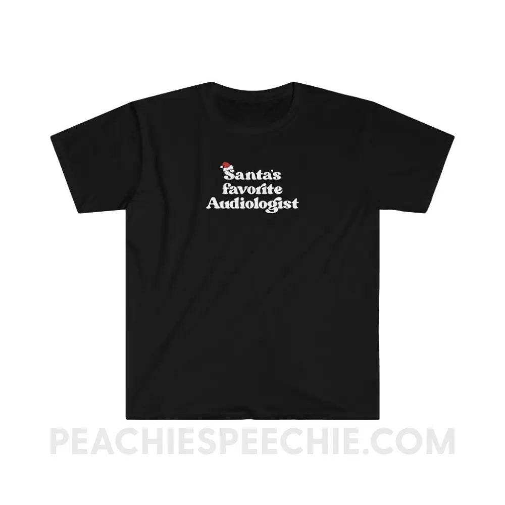 Santa’s Favorite Audiologist Classic Tee - Black / S - T-Shirt peachiespeechie.com