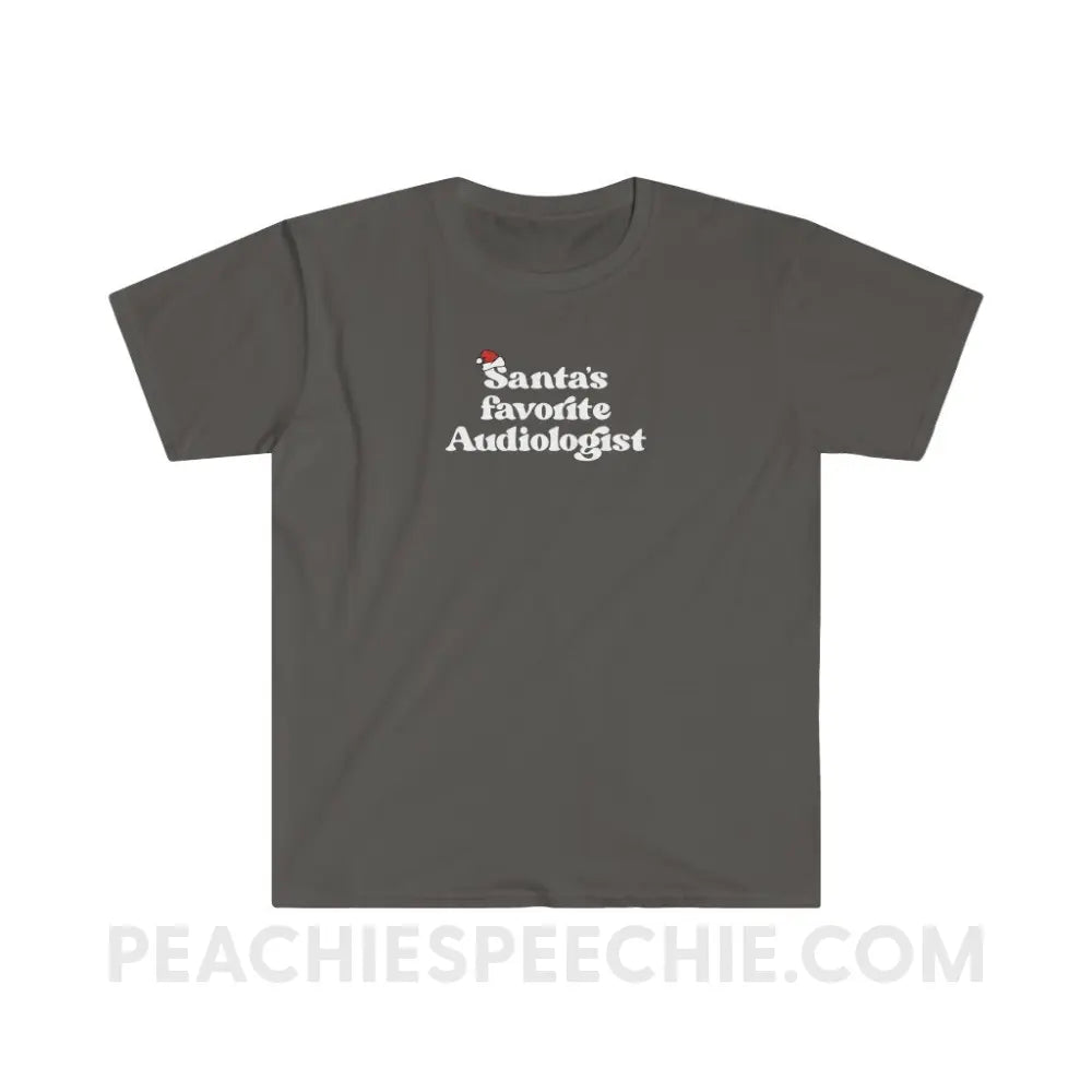 Santa’s Favorite Audiologist Classic Tee - Charcoal / S - T-Shirt peachiespeechie.com