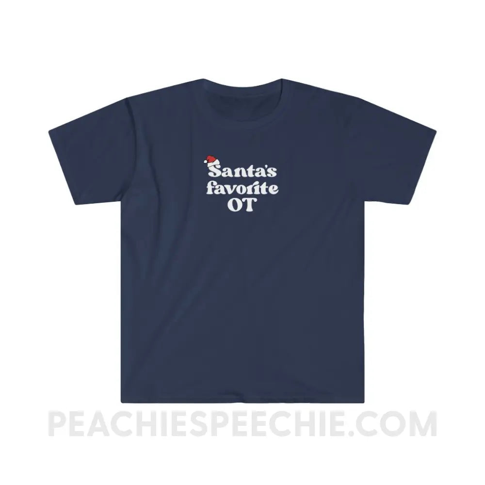 Santa’s Favorite OT Classic Tee - Navy / S - T-Shirt peachiespeechie.com