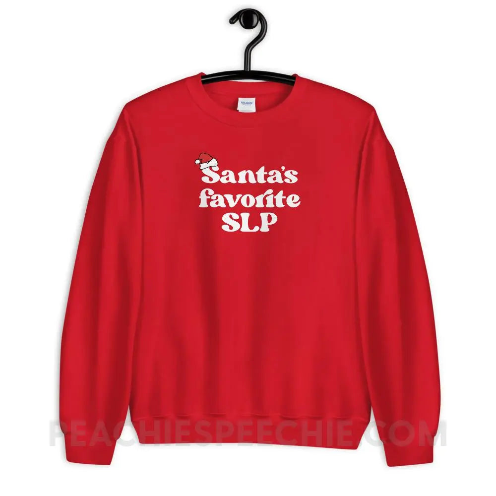 Santa’s Favorite SLP Classic Sweatshirt - Red / S - peachiespeechie.com