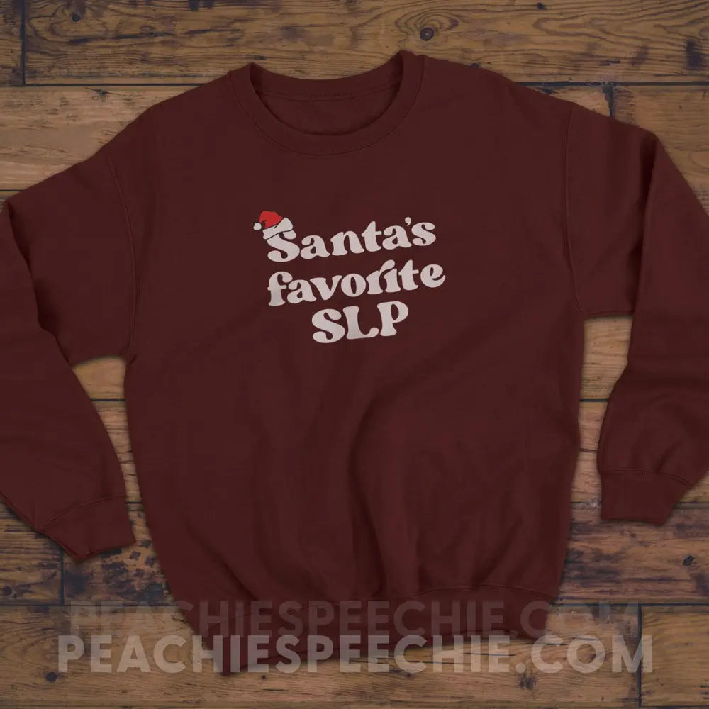 Santa’s Favorite SLP Classic Sweatshirt - peachiespeechie.com