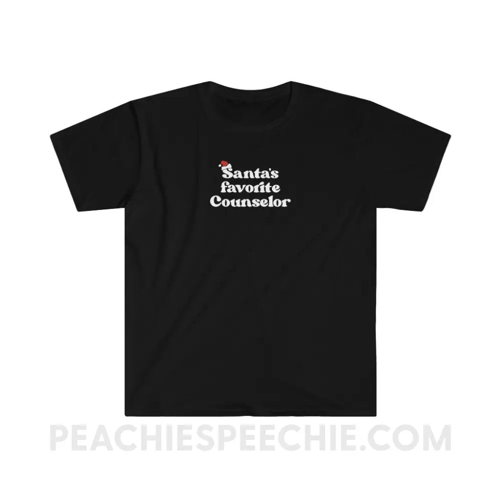 Santa’s Favorite Counselor Classic Tee - Black / S - T-Shirt peachiespeechie.com