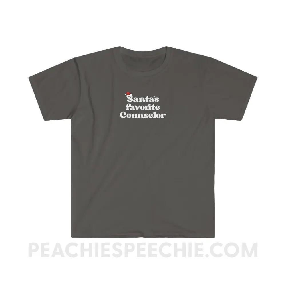 Santa’s Favorite Counselor Classic Tee - Charcoal / S - T-Shirt peachiespeechie.com