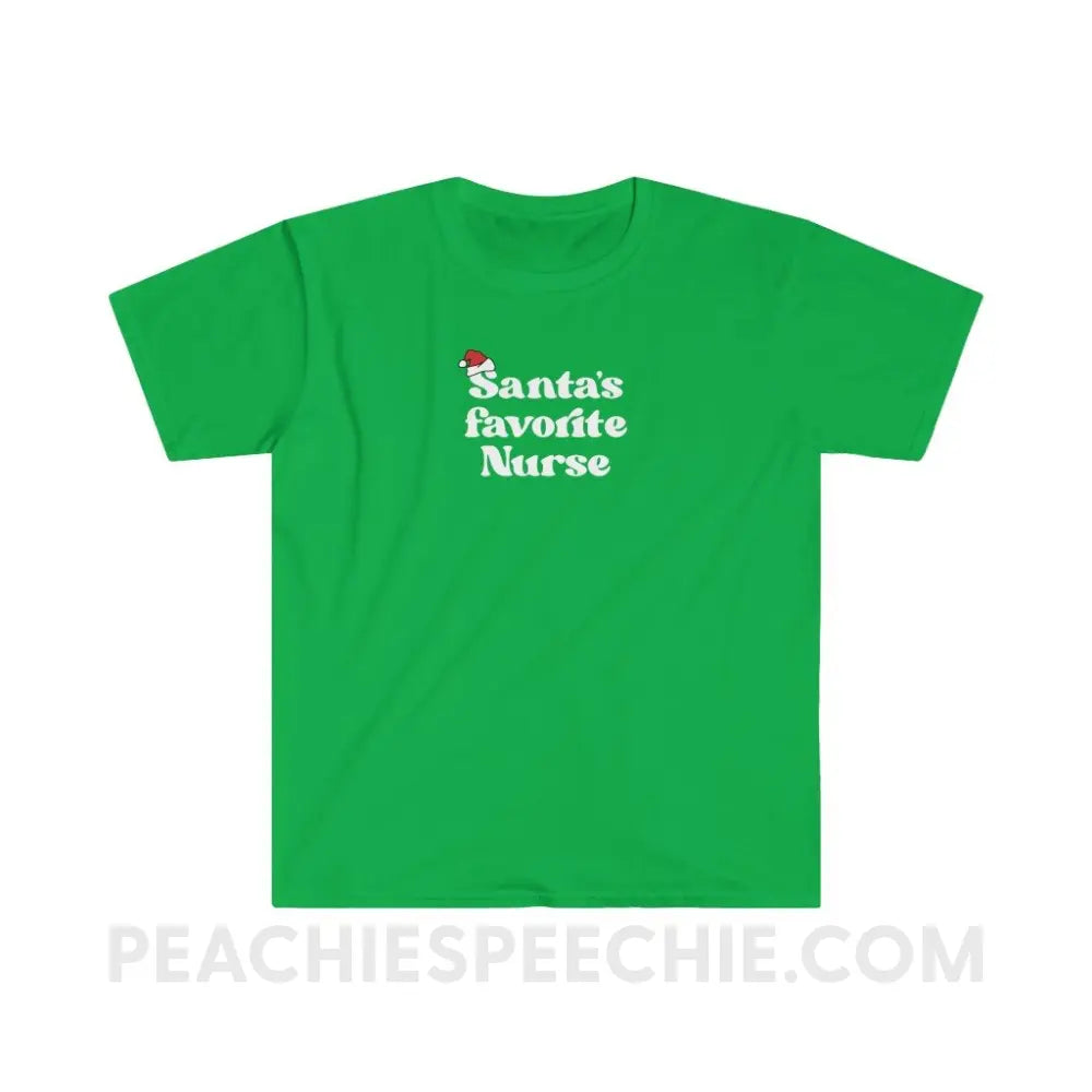 Santa’s Favorite Nurse Classic Tee - Irish Green / S - T-Shirt peachiespeechie.com