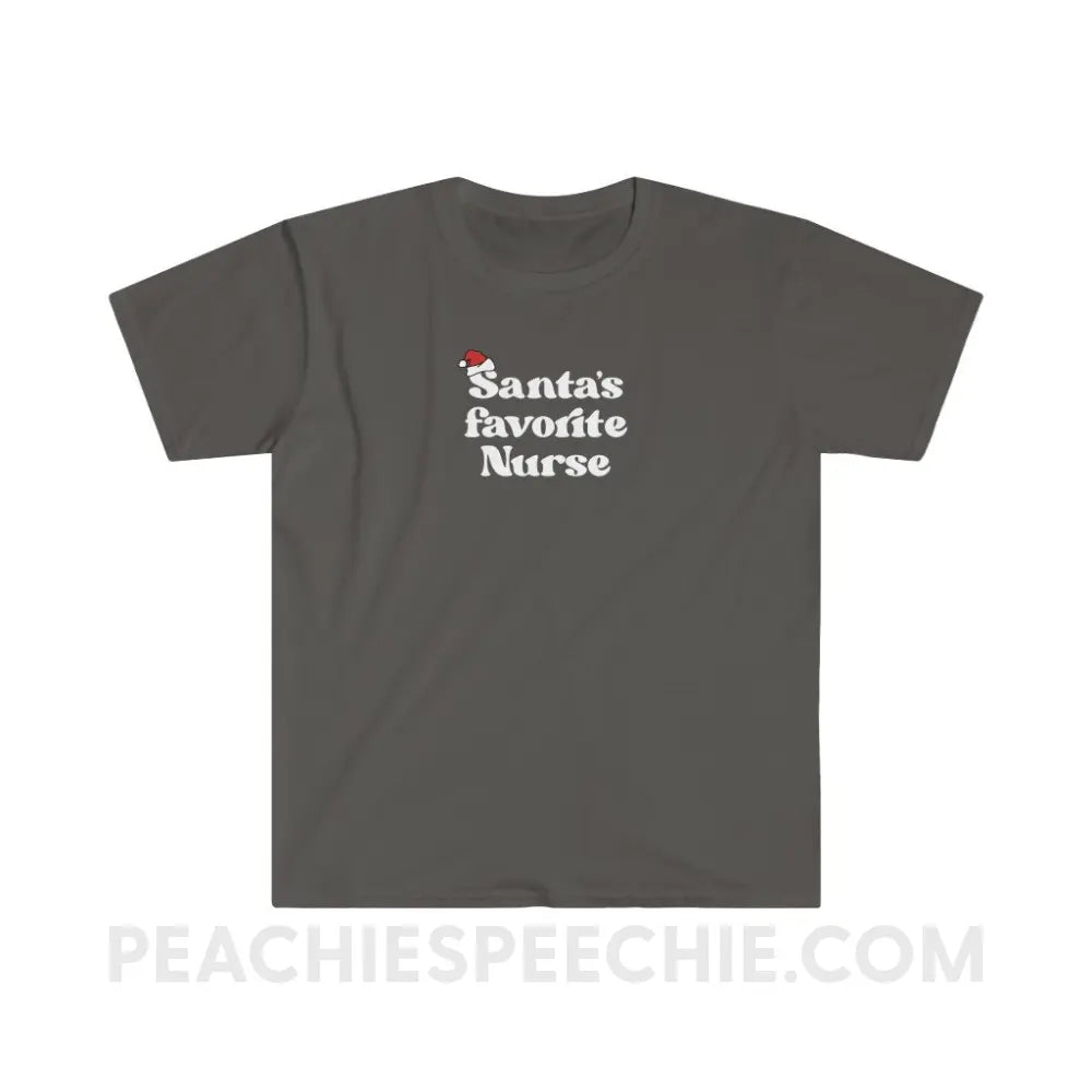 Santa’s Favorite Nurse Classic Tee - Charcoal / S - T-Shirt peachiespeechie.com